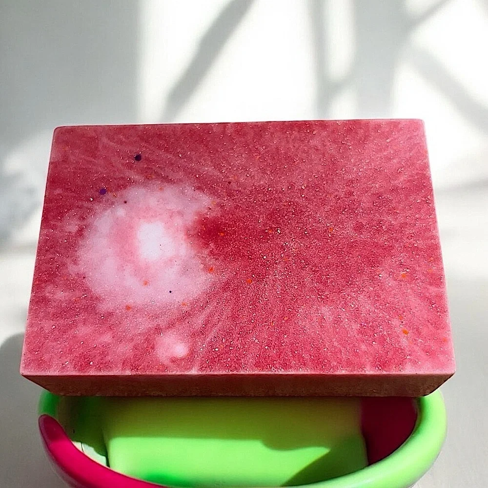 Watermelon SOAP Handmade 3x2in 6oz 3D butterfly’s shea butter & SHIMMER